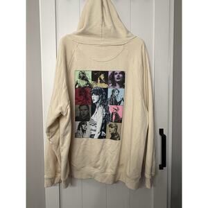 Taylor Swift The Eras Tour Hoodie Womens cream Concert Sweatshirt Sz 3XL (XXXL)